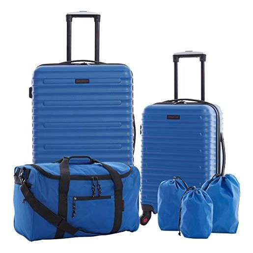 Travelers Club set di 6 valigie e accessori da viaggio orion, blu, 6-piece set, set di 6 valigie e accessori da viaggio orion