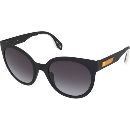 Adidas or0068 02b | occhiali da sole sportivi | plastica | tondi | nero | adrialenti