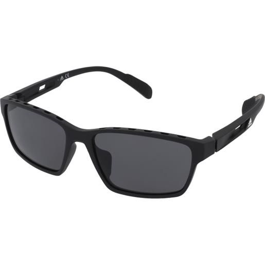 Adidas sp0024 02d | occhiali da sole sportivi | unisex | plastica | rettangolari | nero | adrialenti