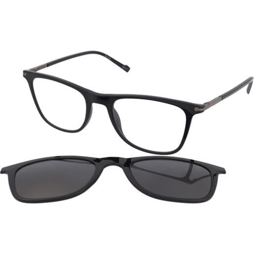 Pierre Cardin p. C. 6226/cs 807/m9 | occhiali da vista con clip da sole | prova online | unisex | plastica | quadrati | nero | adrialenti