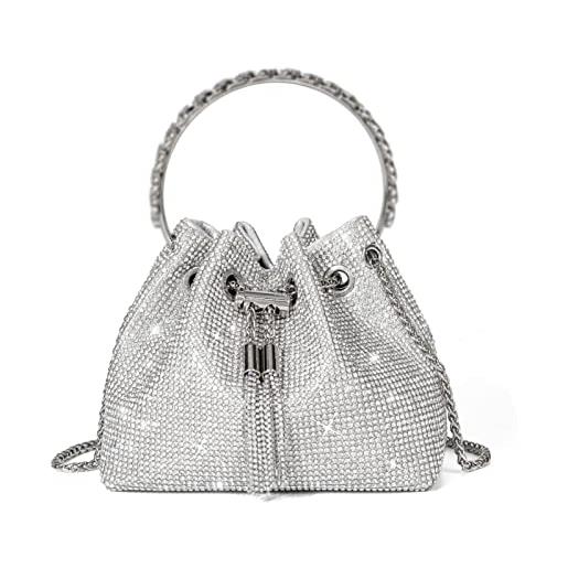 Sweetovo top handle borse per le donne moda borse crossbody spalla bling glitter borse per il partito prom