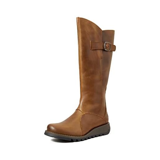 Fly London mol 2 boots, stivali con zip donna, nero, 40 eu