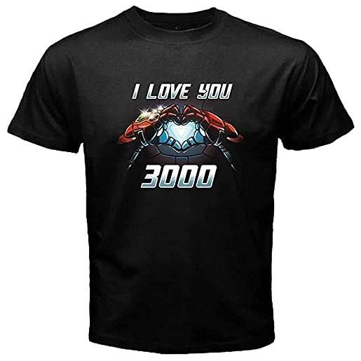 BAIYUN i love you 3000 t-shirt printed tee graphic top for men shirt black