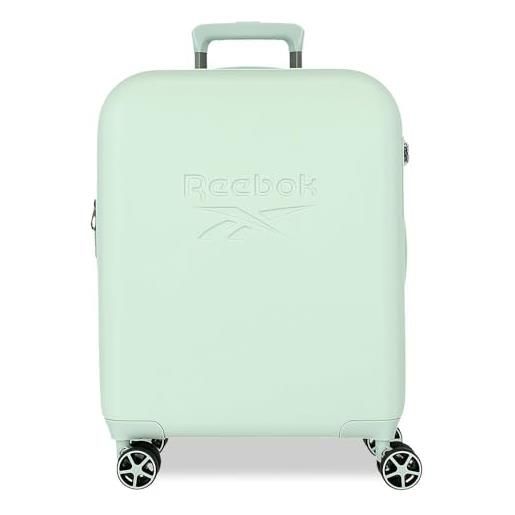 Reebok franklin valigia da cabina verde, 40 x 55 x 20 cm, rigida abs, chiusura tsa 37 l, 2,78 kg, 4 ruote doppie bagaglio a mano by joumma bags, verde, valigia cabina