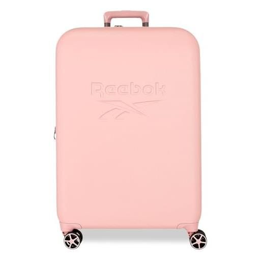Reebok franklin valigia media rosa 49 x 70 x 27 cm rigida abs chiusura tsa 72l 3,8 kg 4 ruote doppie by joumma bags, rosa, valigia media