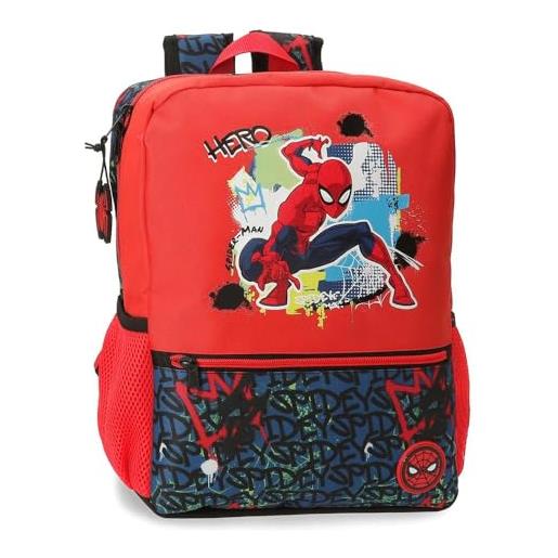 Disney joumma marvel spiderman urban zaino scuola adattabile a carrello rosso 27 x 33 x 11 cm poliestere 13,68 l, rosso, zaino scuola adattabile a carrello