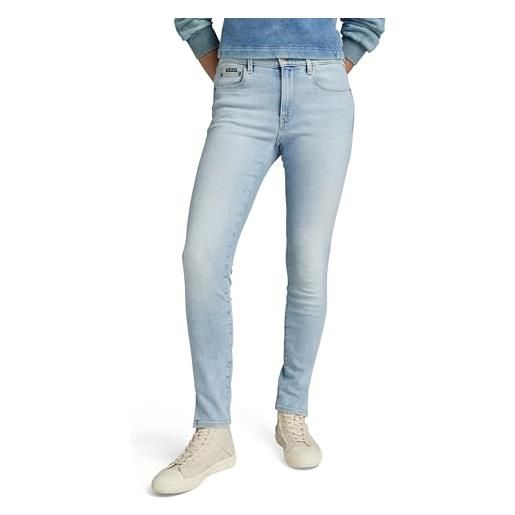 G-STAR RAW 3301 skinny split jeans donna, blu (sun faded bluejay d24761-c051-g307), 24w / 30l