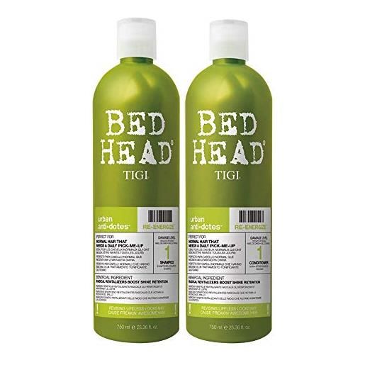 TIGI bed head urban anti+dotes re-energize level 1 shampoo & conditioner rivitalizzanti per uso quotidiano - 1500 g