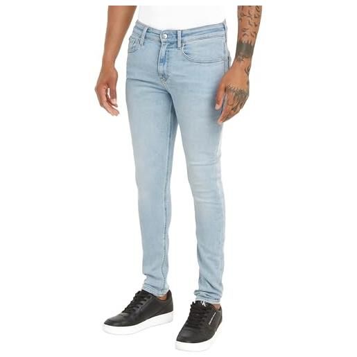 Calvin Klein Jeans jeans uomo skinny elasticizzati, blu (denim light), 28w/30l