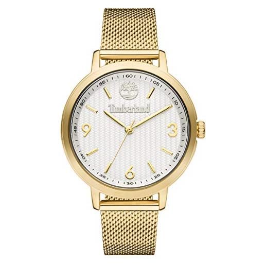 Timberland orologio analogico quarzo donna con cinturino in acciaio inox tbl15643myg. 01mm