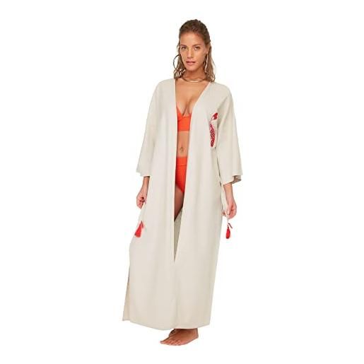 Trendyol gestickter kimono & kaftan kimono e caftano ricamati, orange, medium da donna