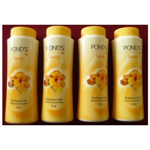 4 x ponds dreamf lower magic sandalwood talc radiance face talcum powder 20 g x 4 = 80 gm by ponds