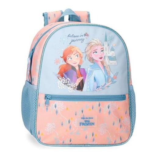 Disney joumma Disney frozen believe in the journey zaino scuola adattabile a carrello blu 27 x 33 x 11 cm poliestere 9,8 l, blu, zaino scuola adattabile a carrello