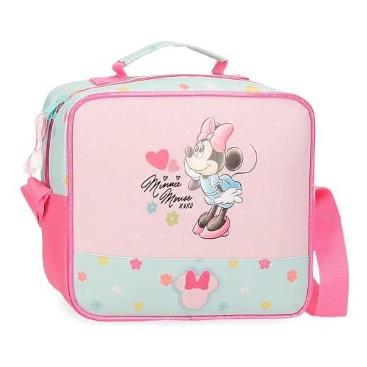 Disney joumma bags, minnie imagine, astuccio scolastico, astuccio per bambini, realizzato in poliestere. , rosa, tracolla