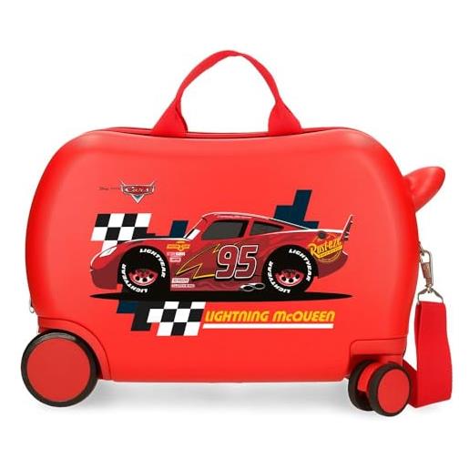 Disney joumma Disney cars lightning mcqueen valigia per bambini rosso 45 x 31 x 20 cm rigida abs 24,6 l 1,8 kg 2 ruote bagagli mano, rosso, valigia per bambini