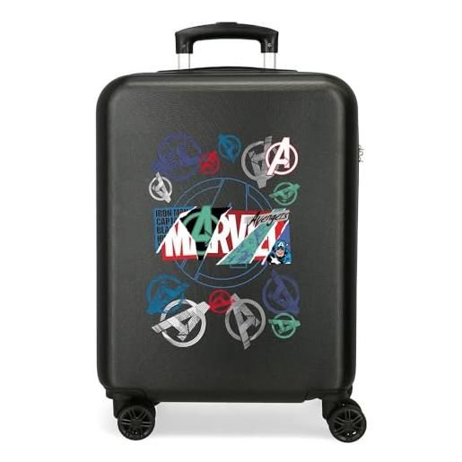 Marvel joumma Marvel spidey team up valigia da cabina blu 38 x 55 x 20 cm rigida abs chiusura a combinazione laterale 35 l 2 kg 4 ruote doppie bagaglio a mano, blu, valigia cabina