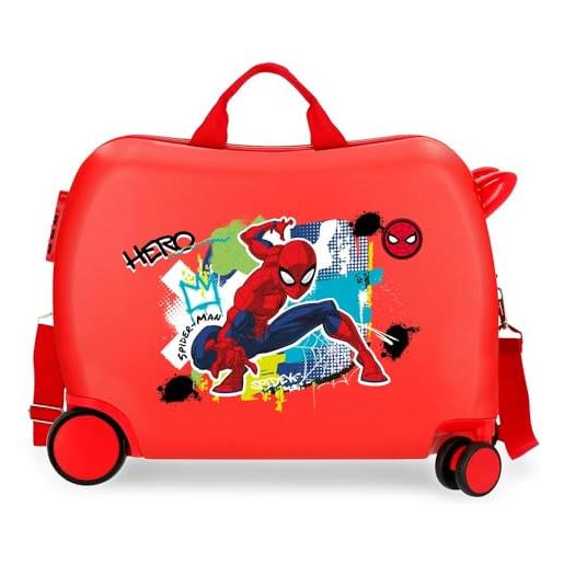 Marvel joumma Marvel spiderman urban valigia per bambini rosso 50 x 38 x 20 cm rigida abs chiusura a combinazione laterale 38 l 1,8 kg 2 ruote bagagli mano, rosso, valigia per bambini