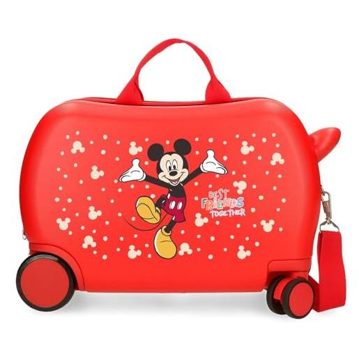 Disney joumma Disney mickey best friends together valigia per bambini rosso 45 x 31 x 20 cm rigida abs 24,6 l 1,8 kg 2 ruote bagagli mano, rosso, valigia per bambini