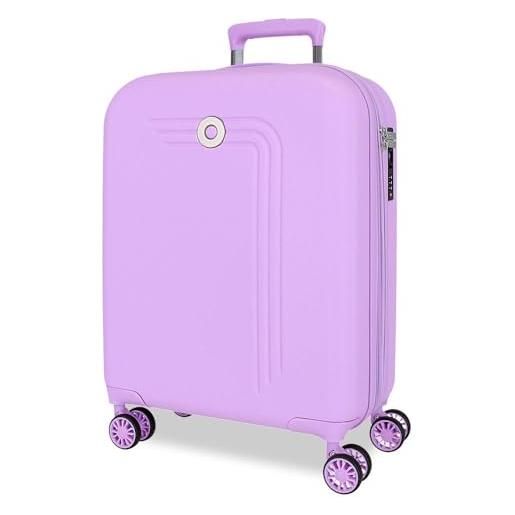 Movom riga valigia da cabina viola 40 x 55 x 20 cm rigida abs chiusura tsa 37l 2,9 kg 4 ruote doppie bagaglio a mano, viola, valigia cabina