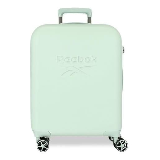 Reebok franklin valigia da cabina verde, 40 x 55 x 20 cm, rigida abs, chiusura tsa 37 l, 2,56 kg, 4 ruote doppie bagaglio a mano by joumma bags, verde, valigia cabina