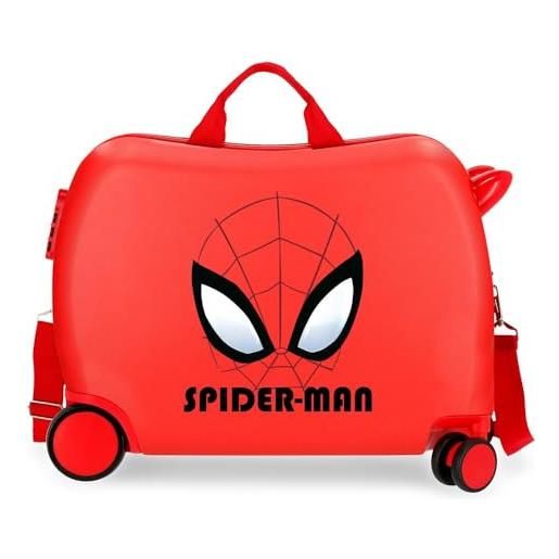 Marvel joumma spiderman authentic valigia per bambini rosso 50 x 38 x 20 cm rigida abs chiusura a combinazione laterale 38 l 1,8 kg 2 ruote bagagli mano, rosso, valigia per bambini