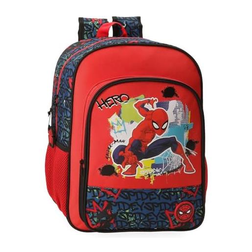 Disney joumma marvel spiderman urban zaino scuola adattabile a carrello rosso 30 x 40 x 13 cm poliestere 15,6 l, rosso, zaino scuola adattabile a carrello