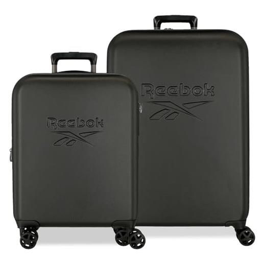 Reebok franklin set di valigie, nero, set di valigie
