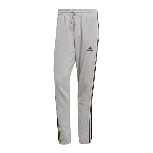 adidas essentials french terry tapered elastic cuff 3-stripes joggers pantaloni sportivi, black/white, xxl uomo