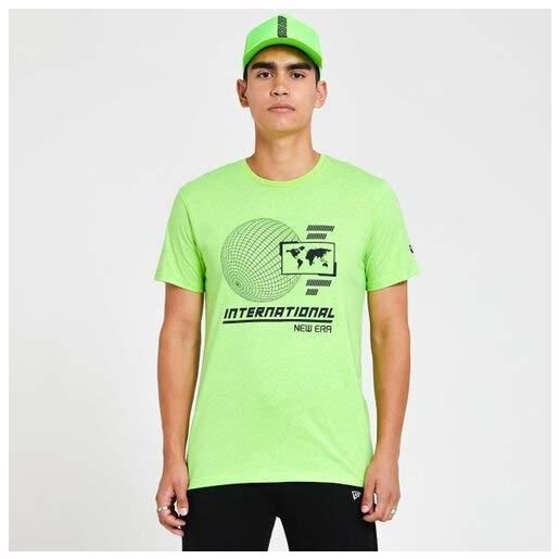 New Era ne graphic tee lgs maglietta a maniche corte, uomo, maglietta a maniche corte, 12369733, verde (green pstl), m