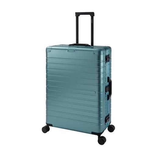Travelhouse oslo t6005 - trolley da viaggio in alluminio, diverse misure e colori, turchese, großer koffer, valigetta