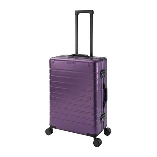 Travelhouse oslo t6005 - trolley da viaggio in alluminio, diverse misure e colori, lilla, mittlerer koffer, valigetta