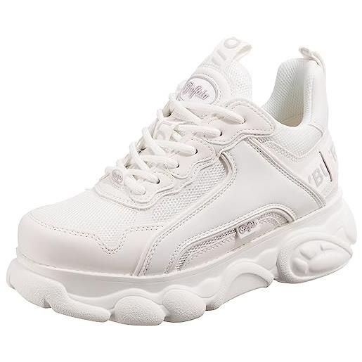 Buffalo scarpe da ginnastica chunky per ragazze, bianco kombi, 41 eu