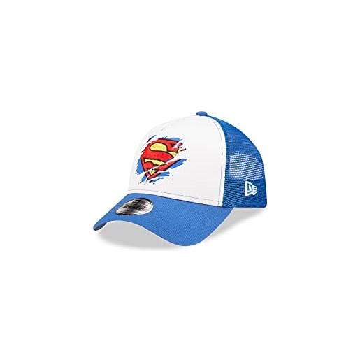 New Era superman dc blue white 9forty kids a-frame adjustable trucker cap - youth
