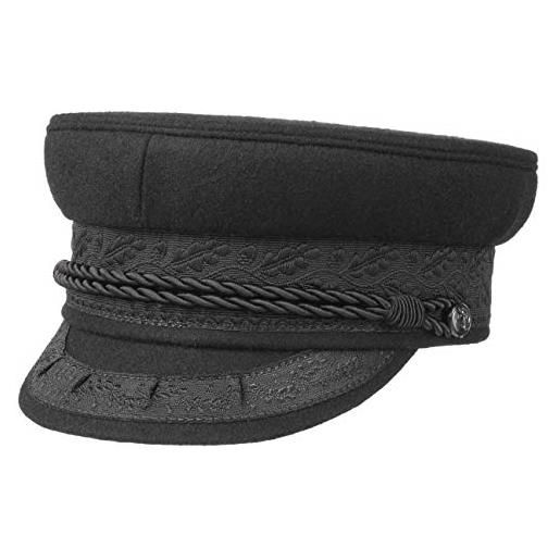 HAMMABURG black cappello principe henry lierys berretti con visiera berretto da marinaio 62 cm - nero