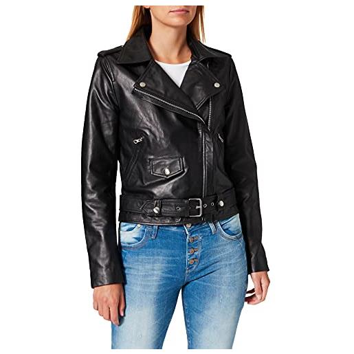 Object objnandita leather jacket noos giacca, nero (black), 48 (taglia produttore: 42) donna