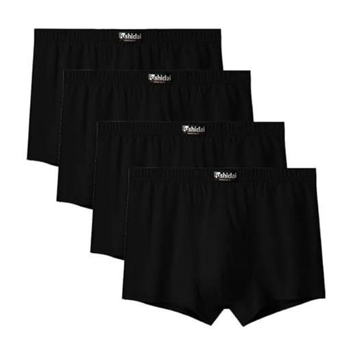 BORATO intimo da uomo taglie forti slip da uomo per taglie forti4 pezzi/lotto 10xl 100% cotton's maschile shorts pantaloni da uomo pantaloni boxer per uomini comodi più dimensioni-2blk2blue-10xl