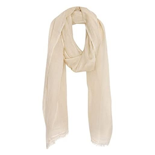 Bovari pashmina - sciarpa da donna in cashmere, 70% cashmere, 30% seta, extra leggera, 200 x 70 cm, beige (beige chiaro), xl