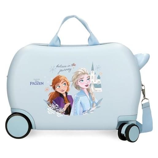 Disney joumma Disney frozen believe in the journey valigia per bambini blu 45 x 31 x 20 cm rigida abs 24,6 l 1,8 kg 2 ruote bagagli mano, blu, valigia per bambini