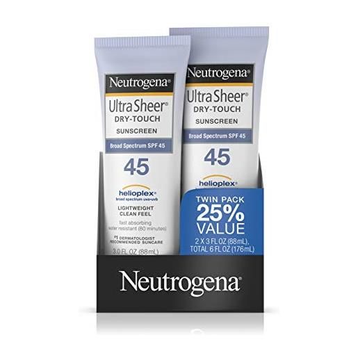 Neutrogena neutr ogena ultra sheer twin pack - 2er pack protezione lsf 45 in usa