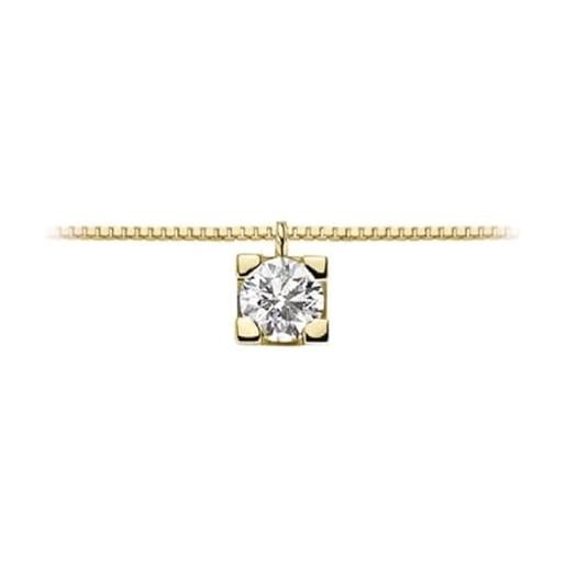 gioielleria collana donna punto luce in oro giallo e diamanti donnaoro lpl10310.008