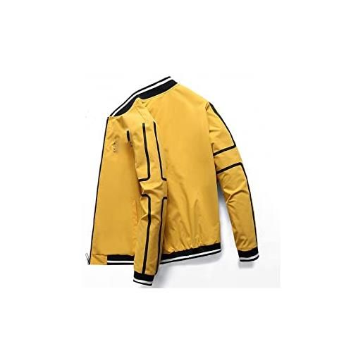 OXITA giacca da lavoro autumn mens bomber jackets casual male outwear military windbreaker coats men fashion slim baseball jackets outdoor clothing (color: yellow, size: m weight 42.5-52.5kg)