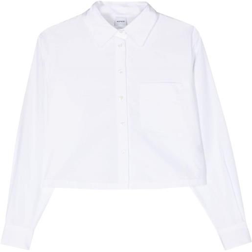 ASPESI camicia crop - bianco