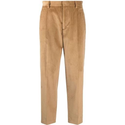 Woolrich pantaloni a coste crop - marrone
