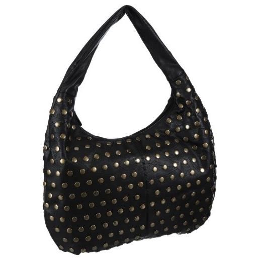PIECES great bag 17046271, borsa a spalla donna, 49x31x16 cm (l x a x p), nero (schwarz (black. )), 49x31x16 cm (l x a x p)