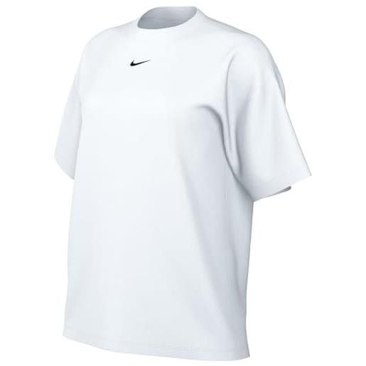 Nike w nsw essntl os ss tee top, bianco, s donna