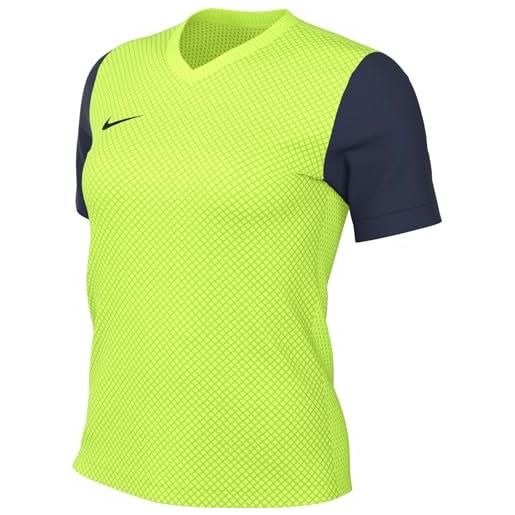 Nike w nk df tiempo prem ii jsy ss in jersey, giallo/nero/nero, l donna