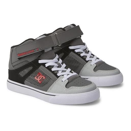 DC Shoes pure high-top ev, scarpe da ginnastica, red heather grey, 34.5 eu