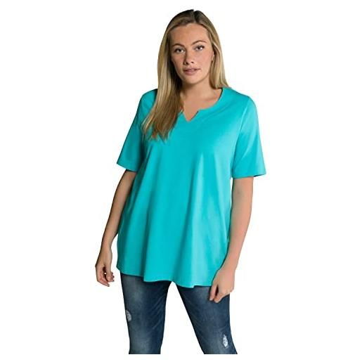Ulla popken t-shirt, a-linie, tunika-ausschnitt, halbarm, theodore river, 64-66 donna