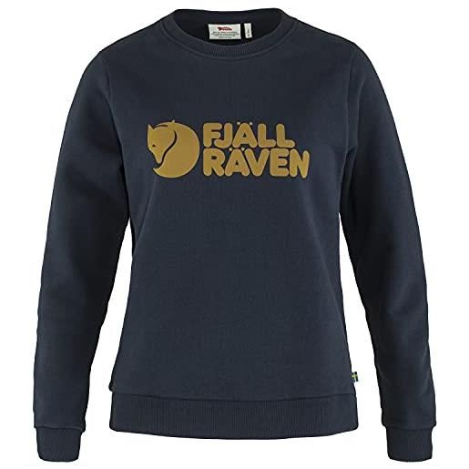 Fjallraven logo sweater w maglia lunga, dark navy, m donna