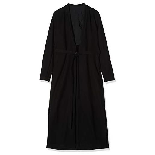 Falke long coat, felpa donna, nero, 40